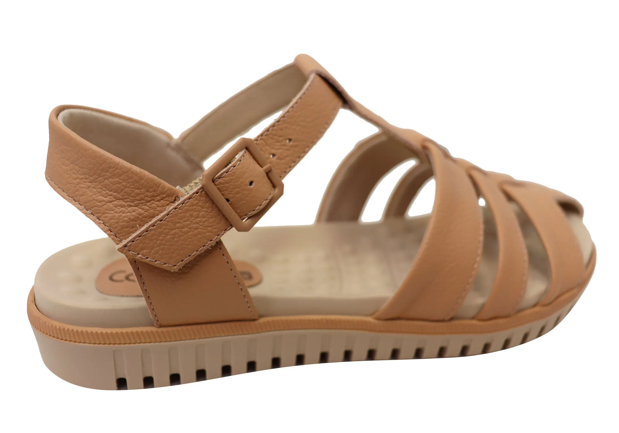 Comfortflex Kelly Womens Comfortable Leather Sandals Made In Brazil Comfortflex Shoes