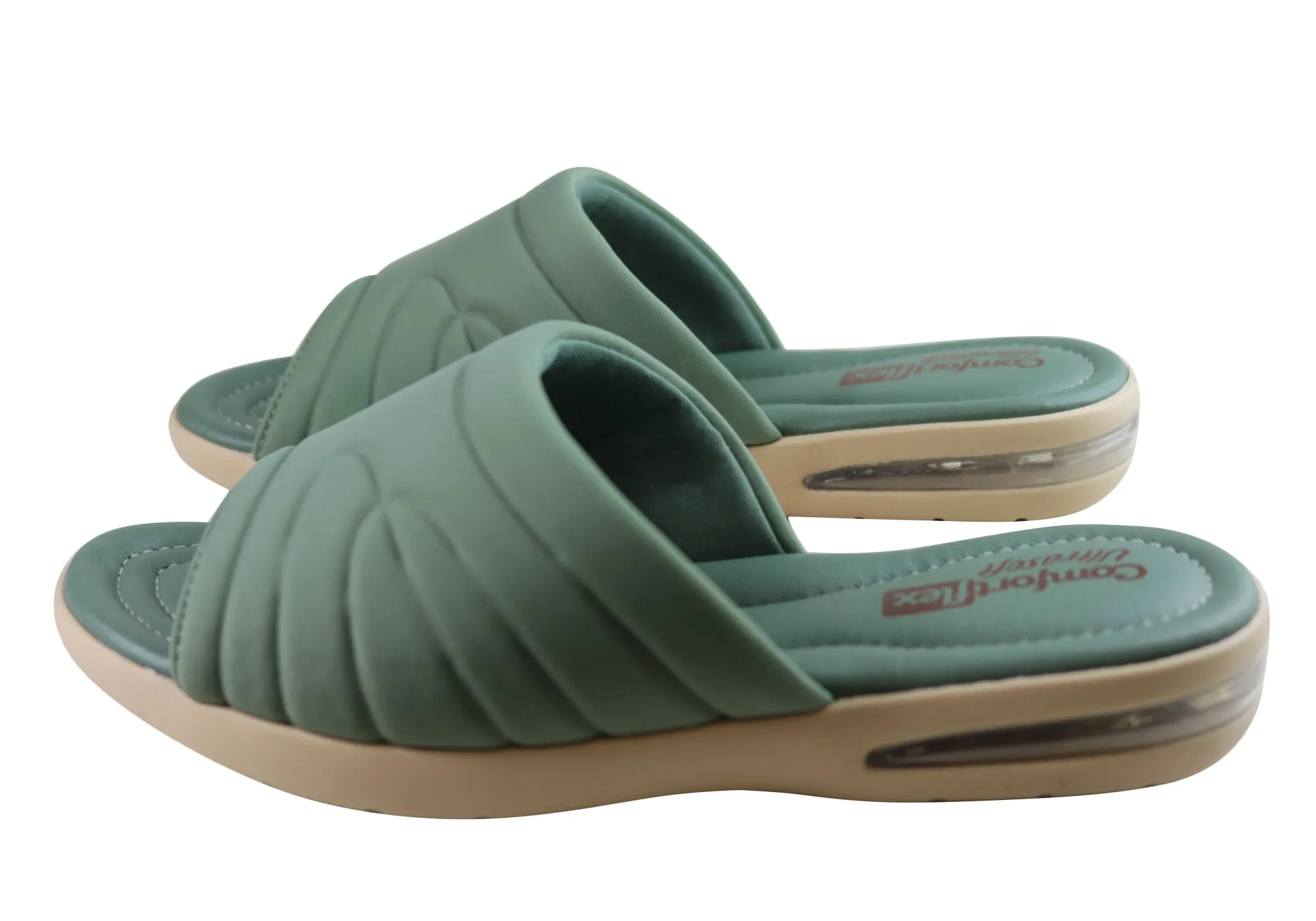 Comfortflex Laurel Womens Comfortable Slides Sandals Made In Brazil Comfortflex Shoes