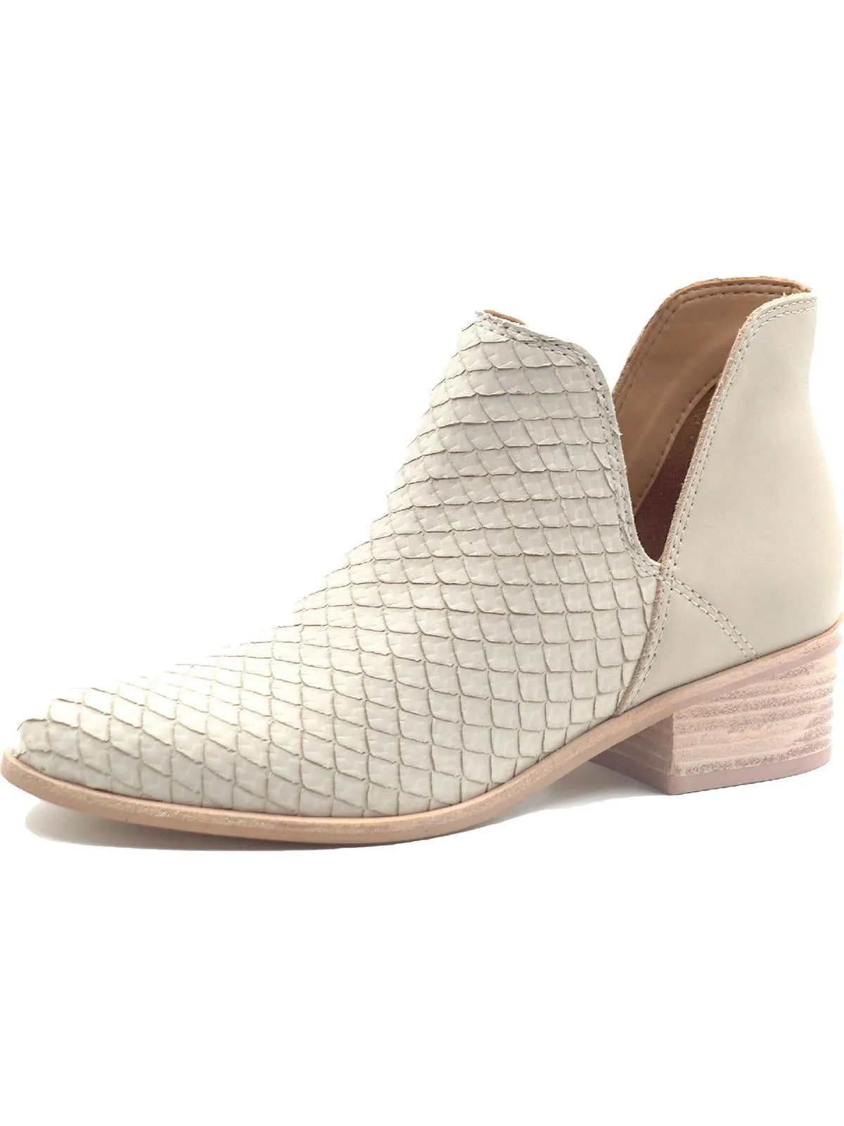 Como Womens Leather Almond Toe Ankle Boots