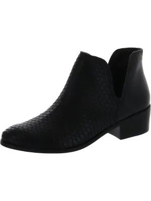 Como Womens Leather Almond Toe Ankle Boots
