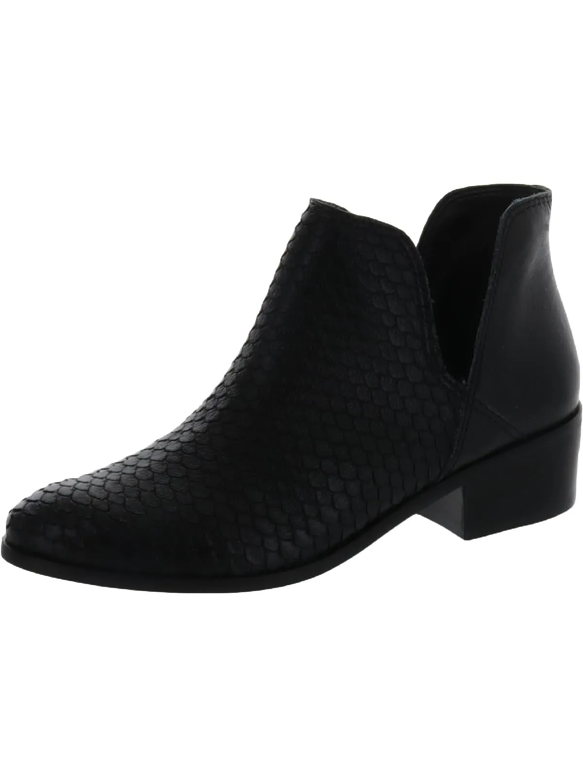 Como Womens Leather Almond Toe Ankle Boots