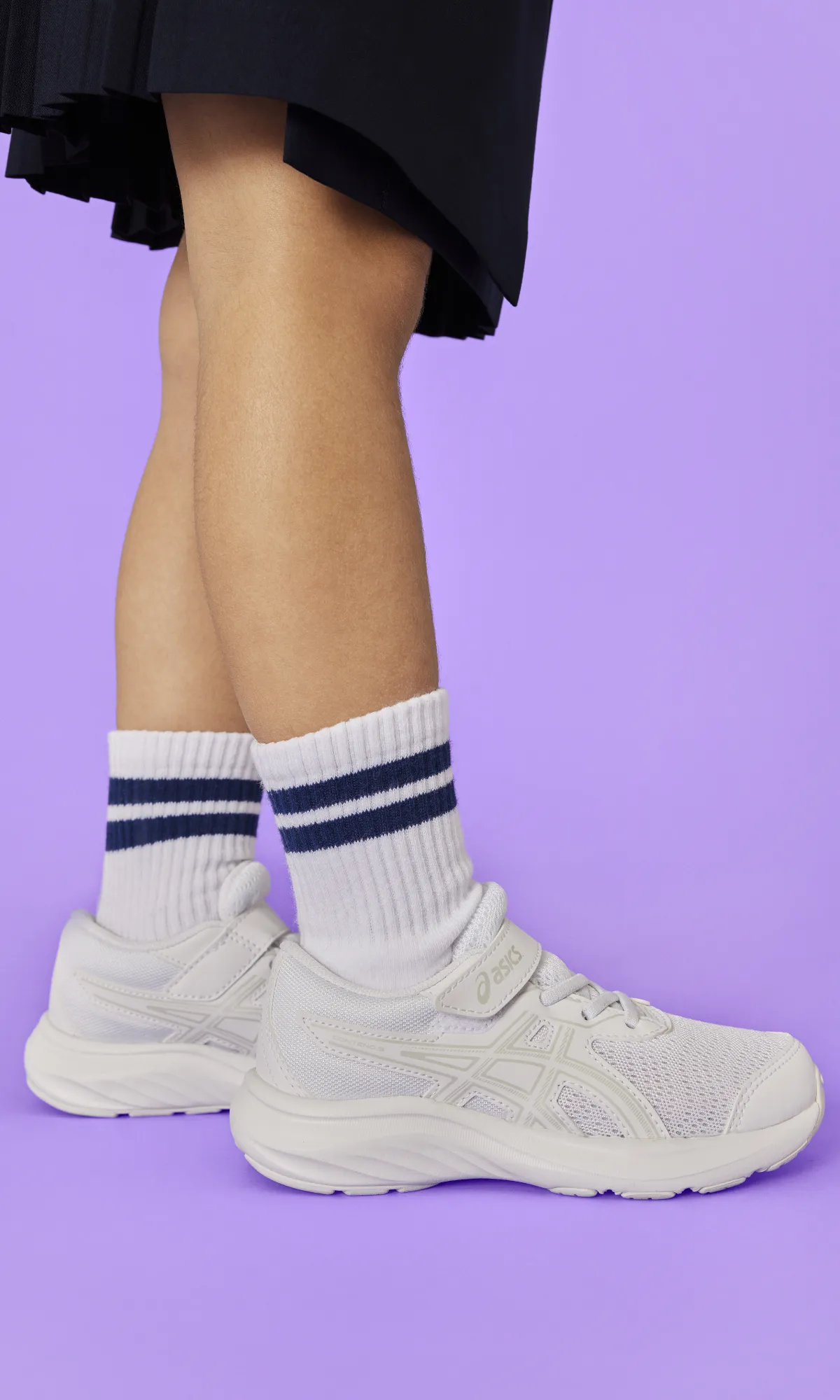 Contend 9 Pre-School White/Glacier Grey Shoes_Asics