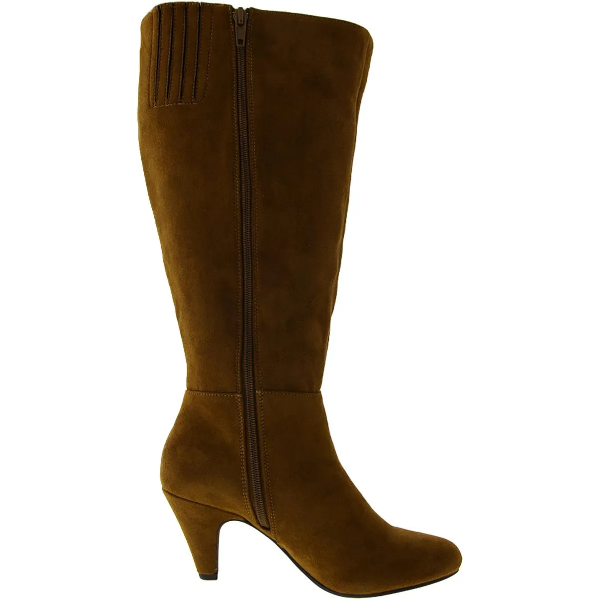 Corinne Womens Faux Suede Zipper Knee-High Boots