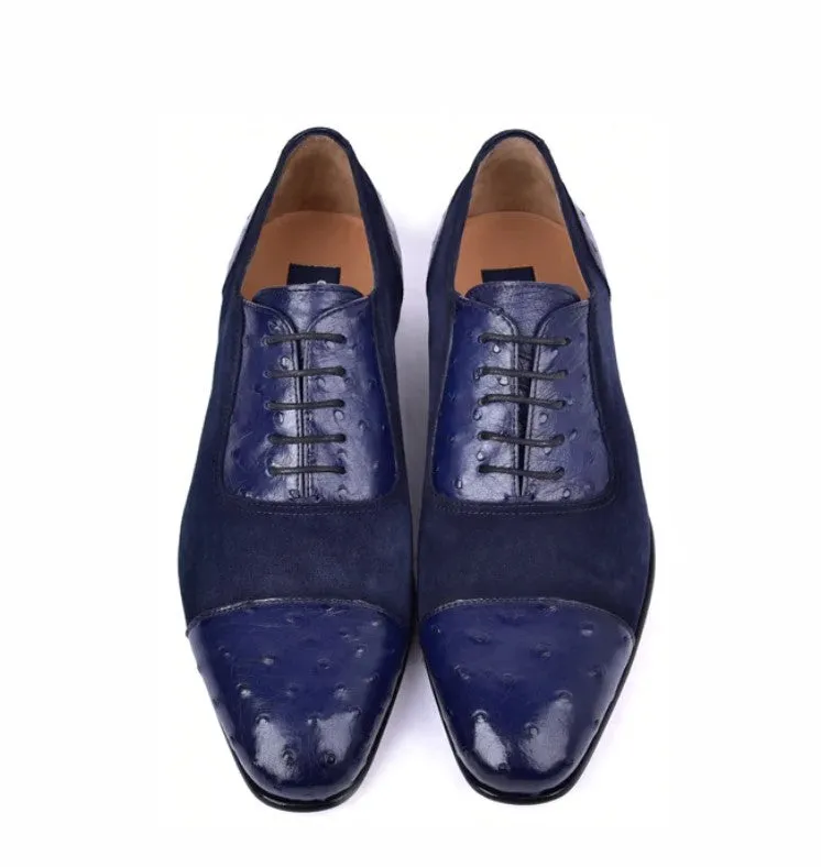 Corrente 6708 Cap-Toe lace-up Oxford - Navy