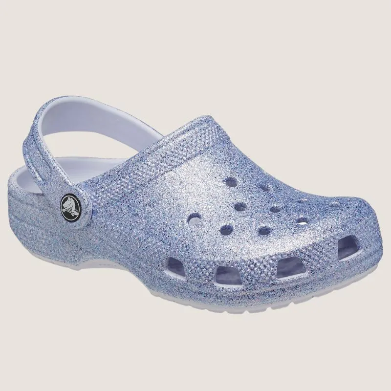 Crocs Kids Classic Glitter Clog Shoes_Crocs