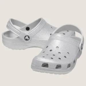Crocs Kids Classic Glitter Clog Shoes_Crocs