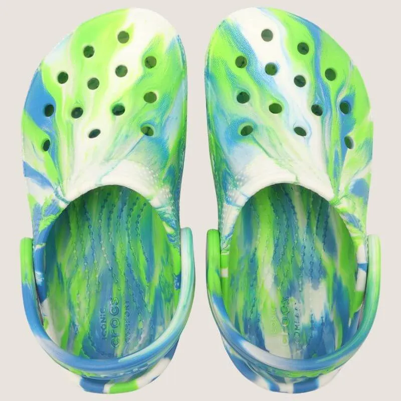 Crocs Kids Classic Glow Marbled Clog Shoes_Crocs