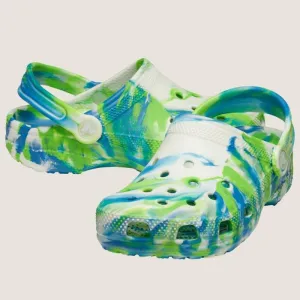Crocs Kids Classic Glow Marbled Clog Shoes_Crocs