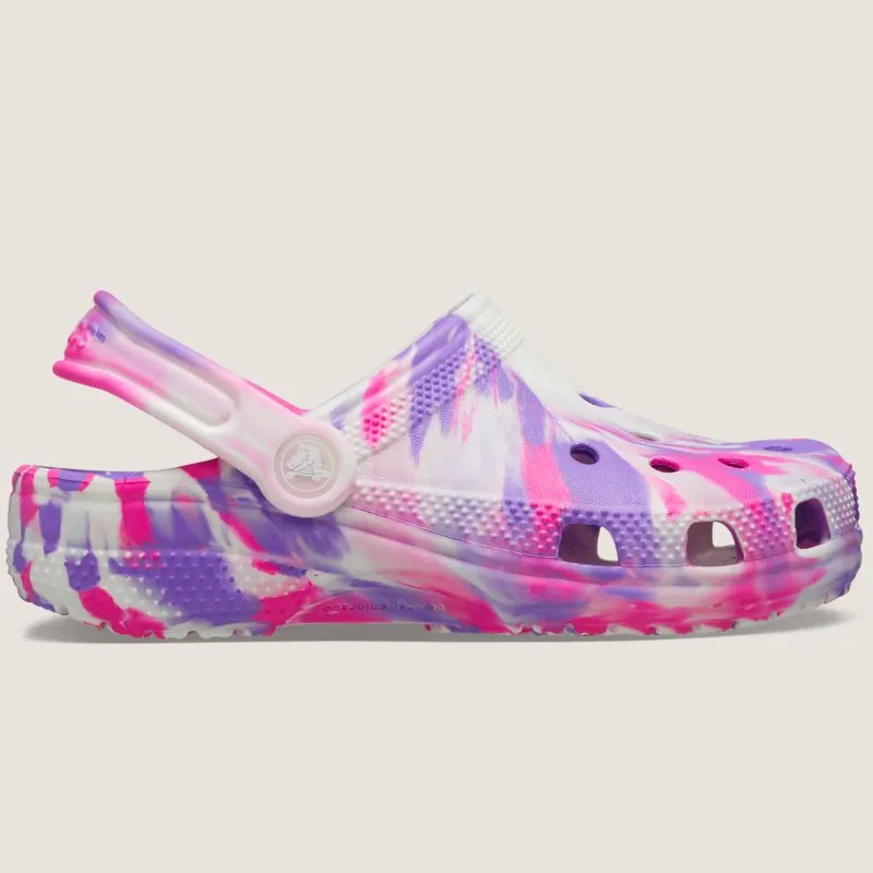 Crocs Kids Classic Glow Marbled Clog Shoes_Crocs