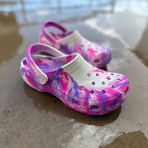 Crocs Kids Classic Glow Marbled Clog Shoes_Crocs