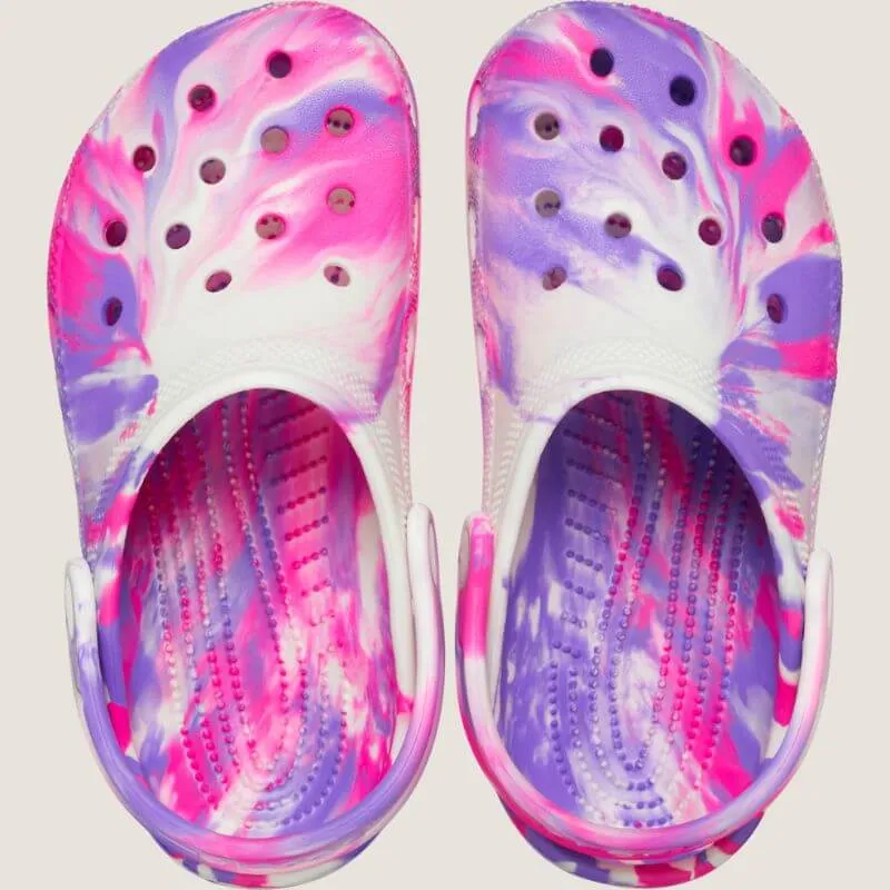 Crocs Kids Classic Glow Marbled Clog Shoes_Crocs