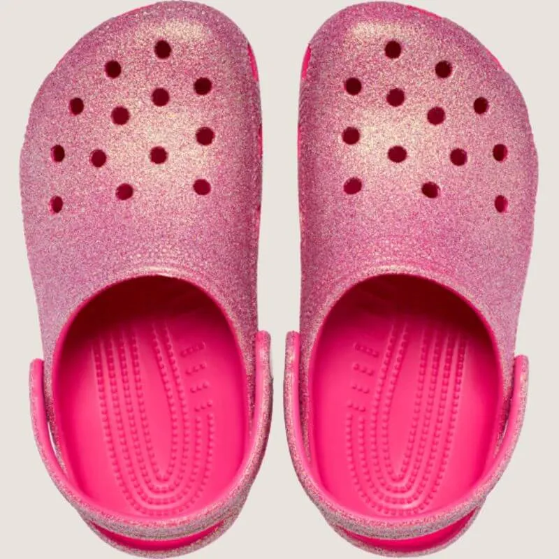 Crocs Kids Classic Iridescent Glitter Clog Shoes_Crocs