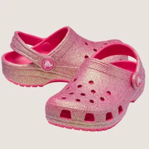 Crocs Kids Classic Iridescent Glitter Clog Shoes_Crocs