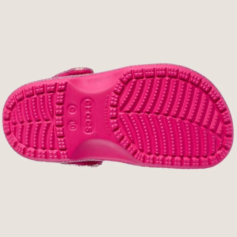 Crocs Kids Classic Iridescent Glitter Clog Shoes_Crocs