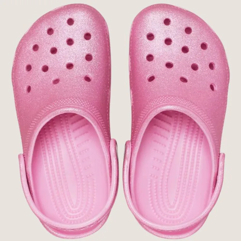 Crocs Toddler Classic Glitter Clog Shoes_Crocs