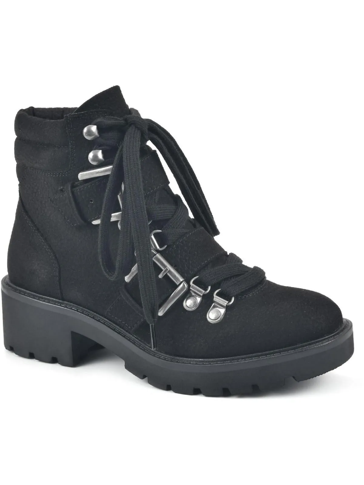 Day Time Womens Faux Suede Lugged Sole Ankle Boots