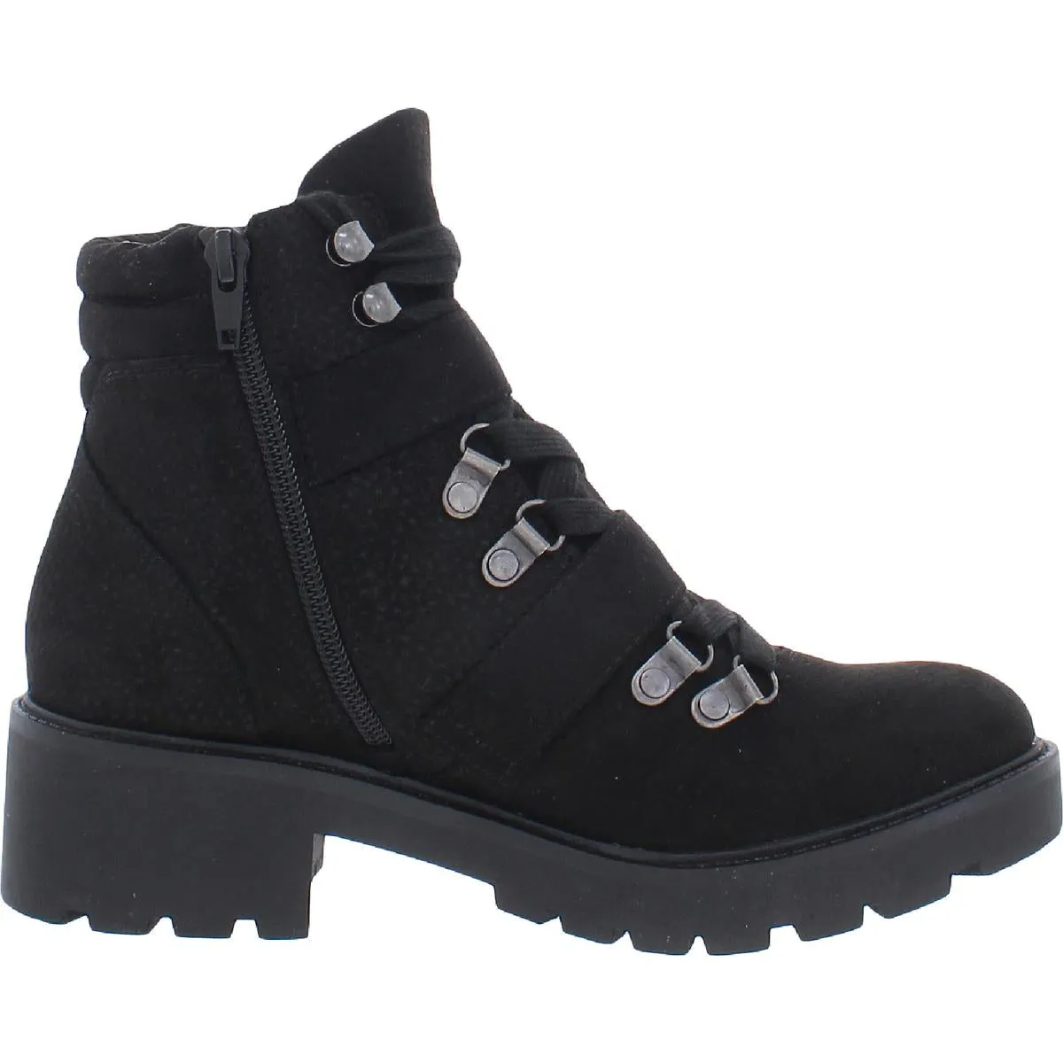 Day Time Womens Faux Suede Lugged Sole Ankle Boots