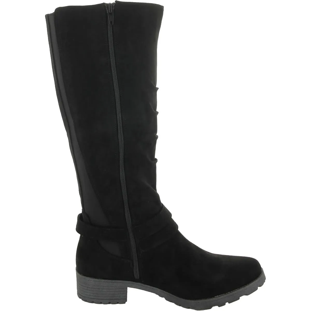 Dayna Womens Faux Suede Zipper Mid-Calf Boots