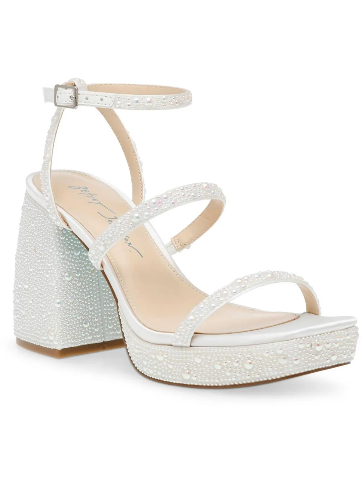 Denni Womens Studded Ankle Strap Platform Sandals