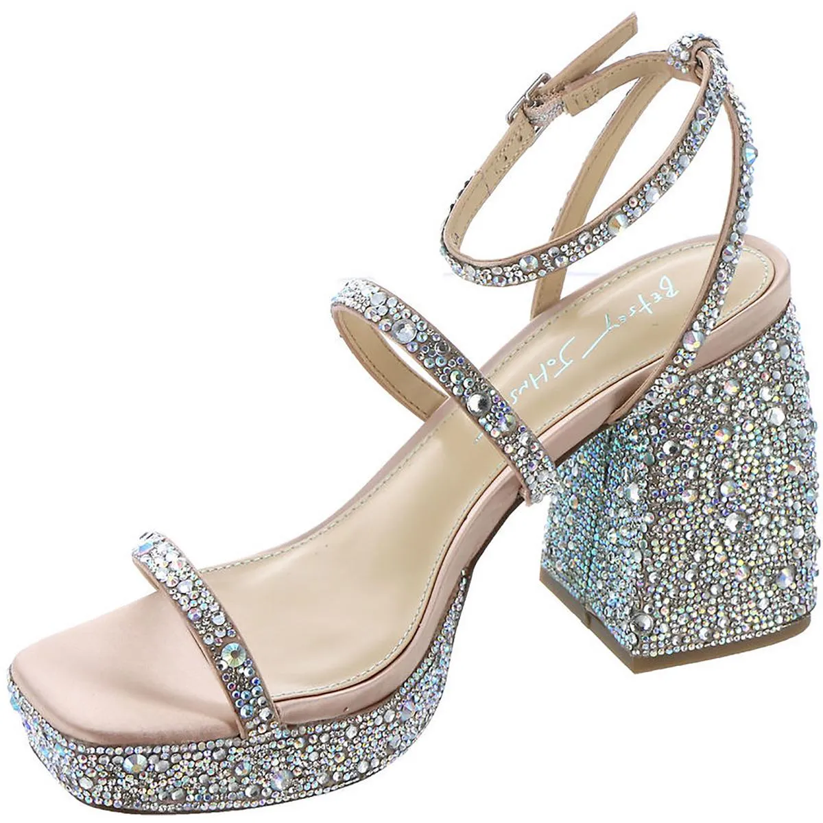 Denni Womens Studded Ankle Strap Platform Sandals