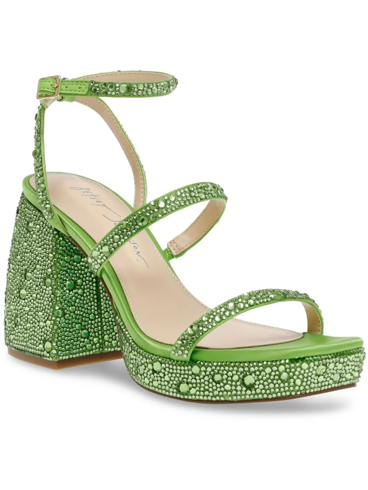 Denni Womens Studded Ankle Strap Platform Sandals