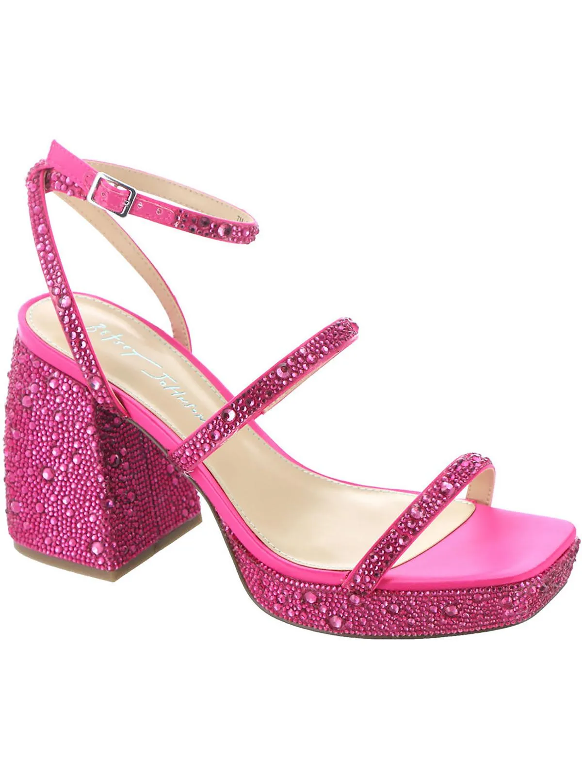 Denni Womens Studded Ankle Strap Platform Sandals