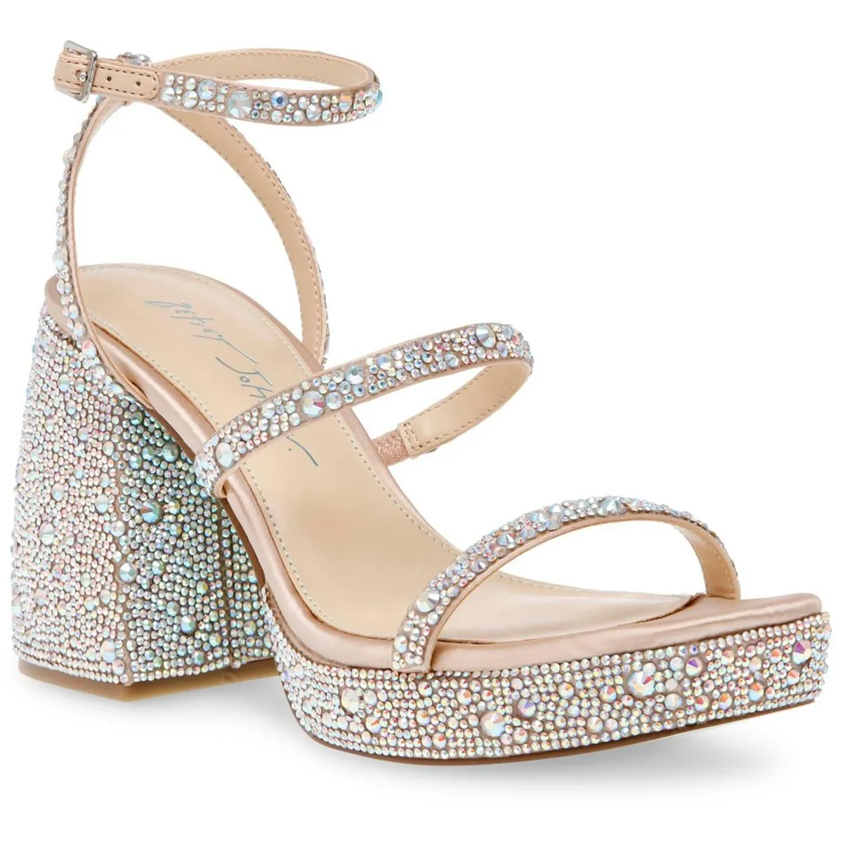 Denni Womens Studded Ankle Strap Platform Sandals