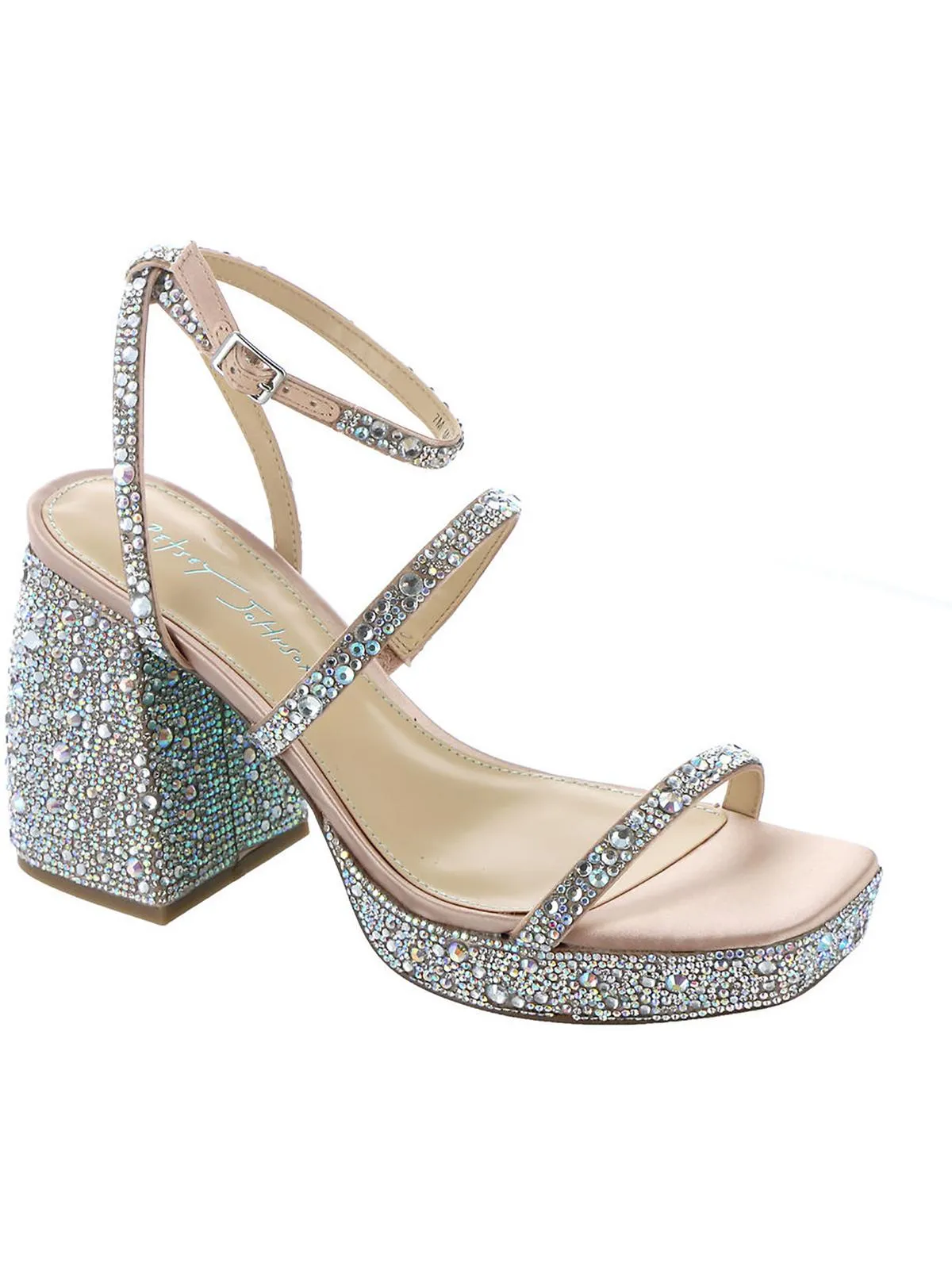 Denni Womens Studded Ankle Strap Platform Sandals
