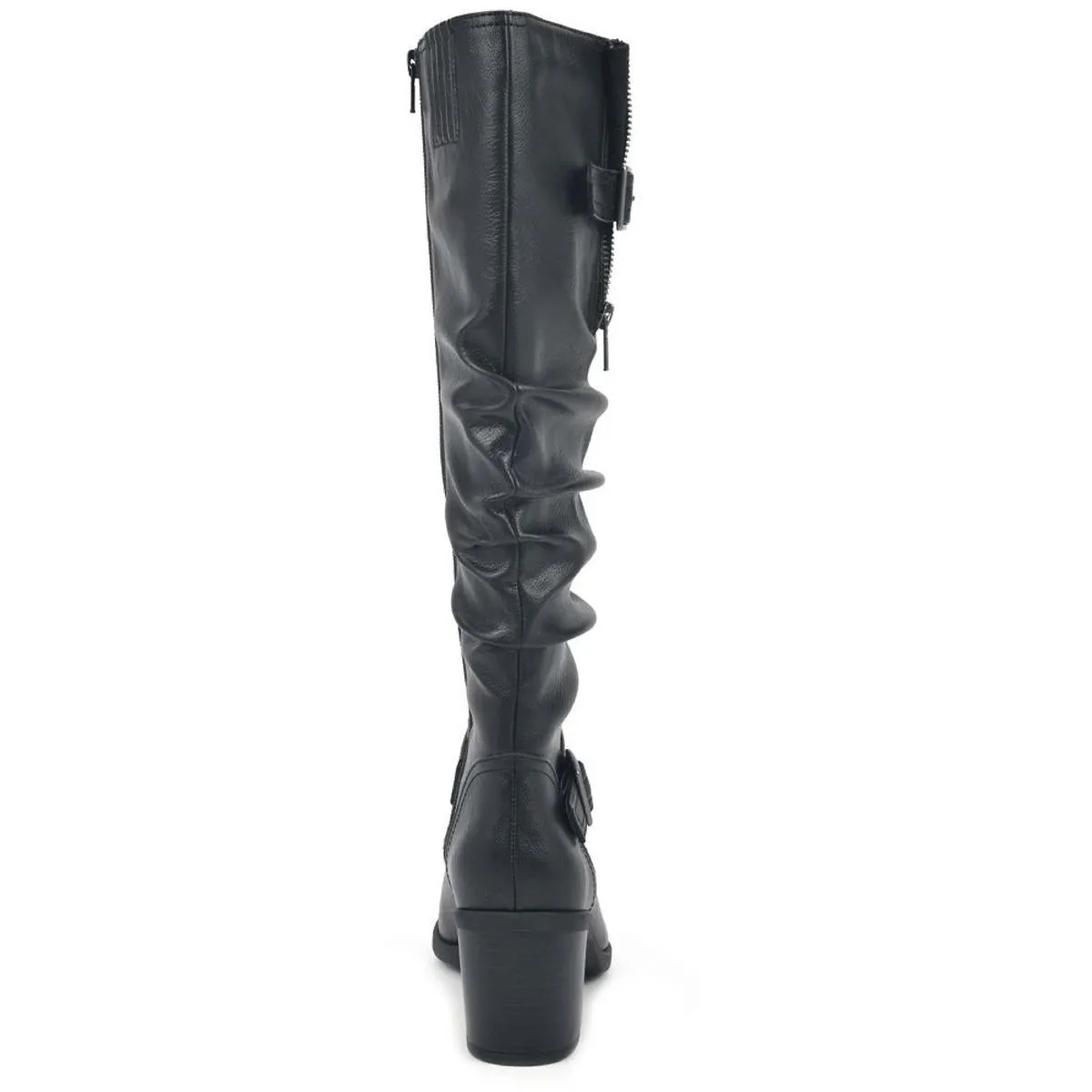 Desirable Womens Faux Leather Slouchy Knee-High Boots