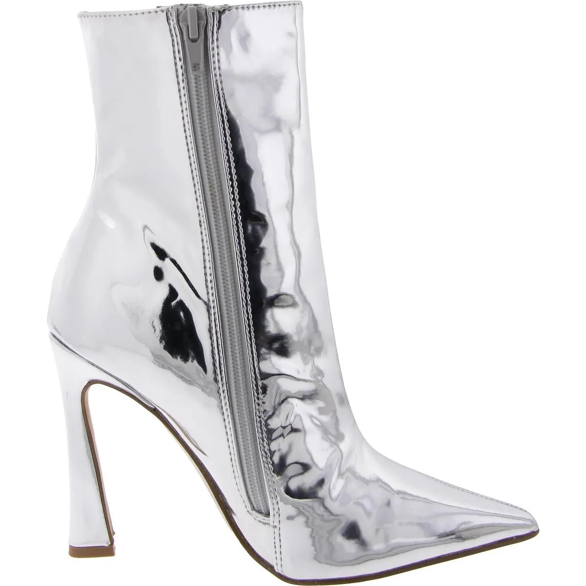 Dilara Womens Patent Pointed Toe Mid-Calf Boots