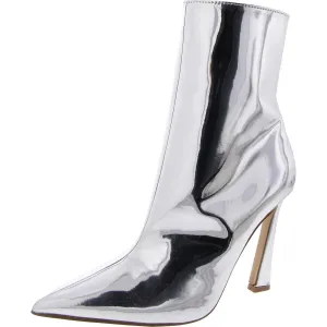 Dilara Womens Patent Pointed Toe Mid-Calf Boots
