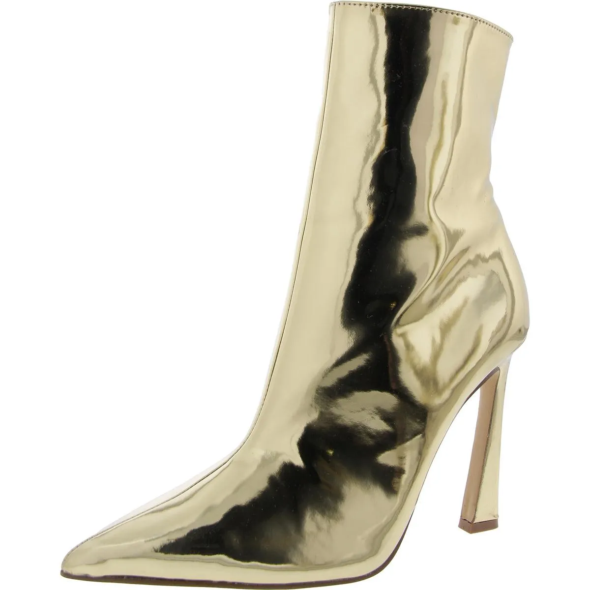 Dilara Womens Patent Pointed Toe Mid-Calf Boots