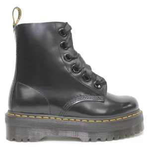 Dr. Martens Molly Full Grain Smooth Leather Women's Platform Boots