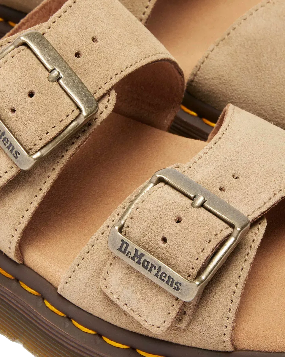 Dr Martens Shoes Womens Josef Bronx Suede Sandals in Savannah Tan