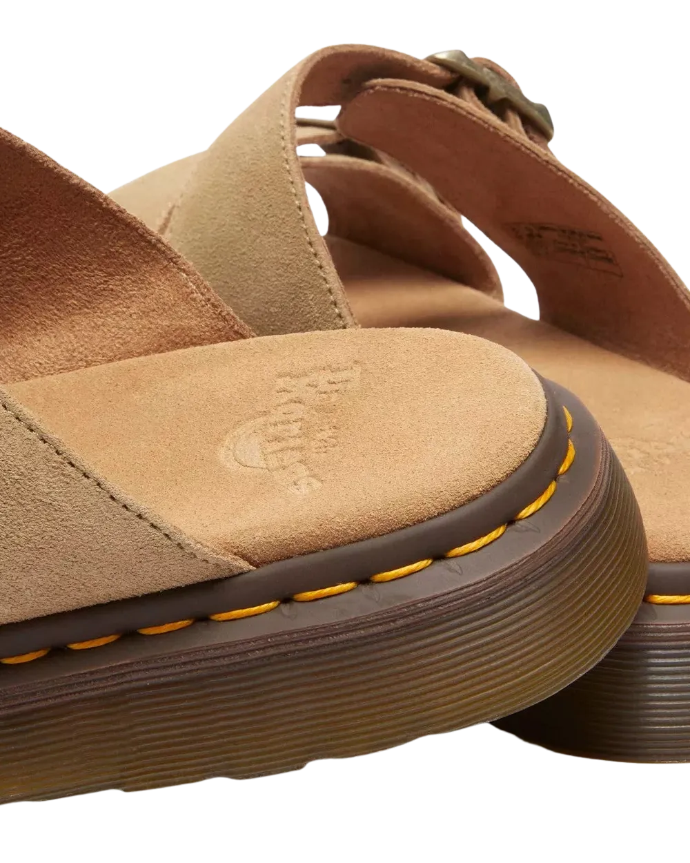 Dr Martens Shoes Womens Josef Bronx Suede Sandals in Savannah Tan