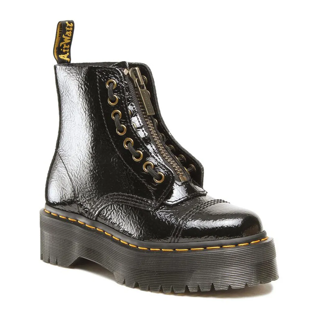 Dr. Martens Sinclair Distressed Patent Leather Women's Platform Boots