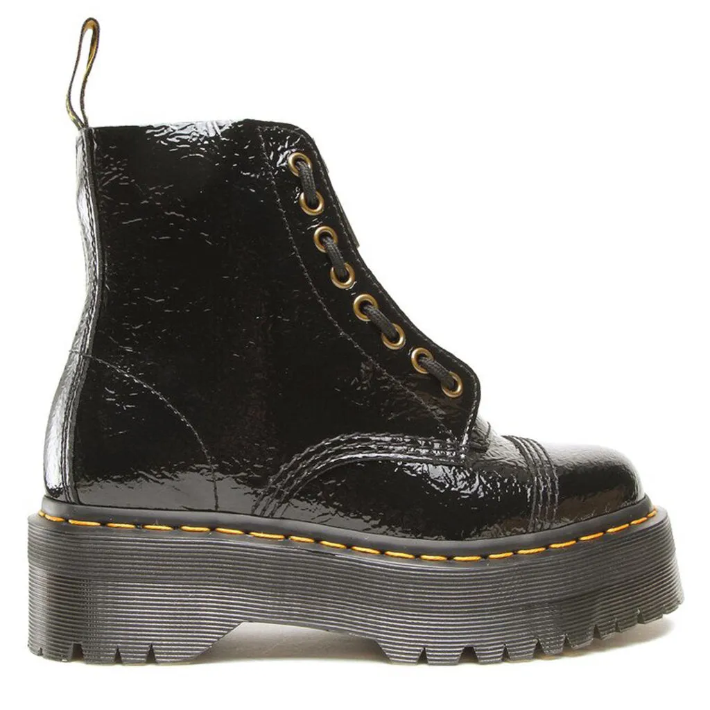 Dr. Martens Sinclair Distressed Patent Leather Women's Platform Boots