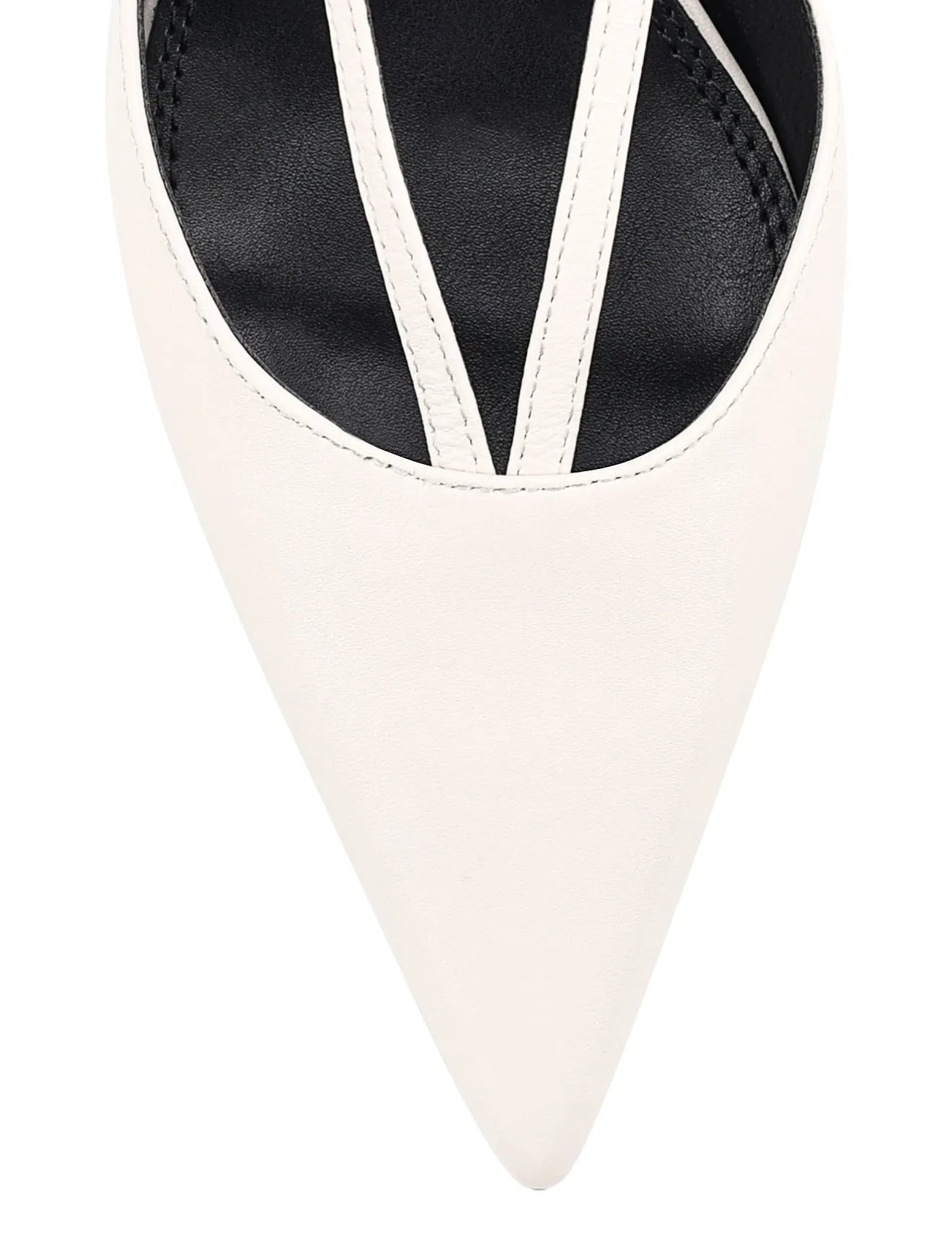 Dreamer Slingback Kitten Heels - Chalk White Leather