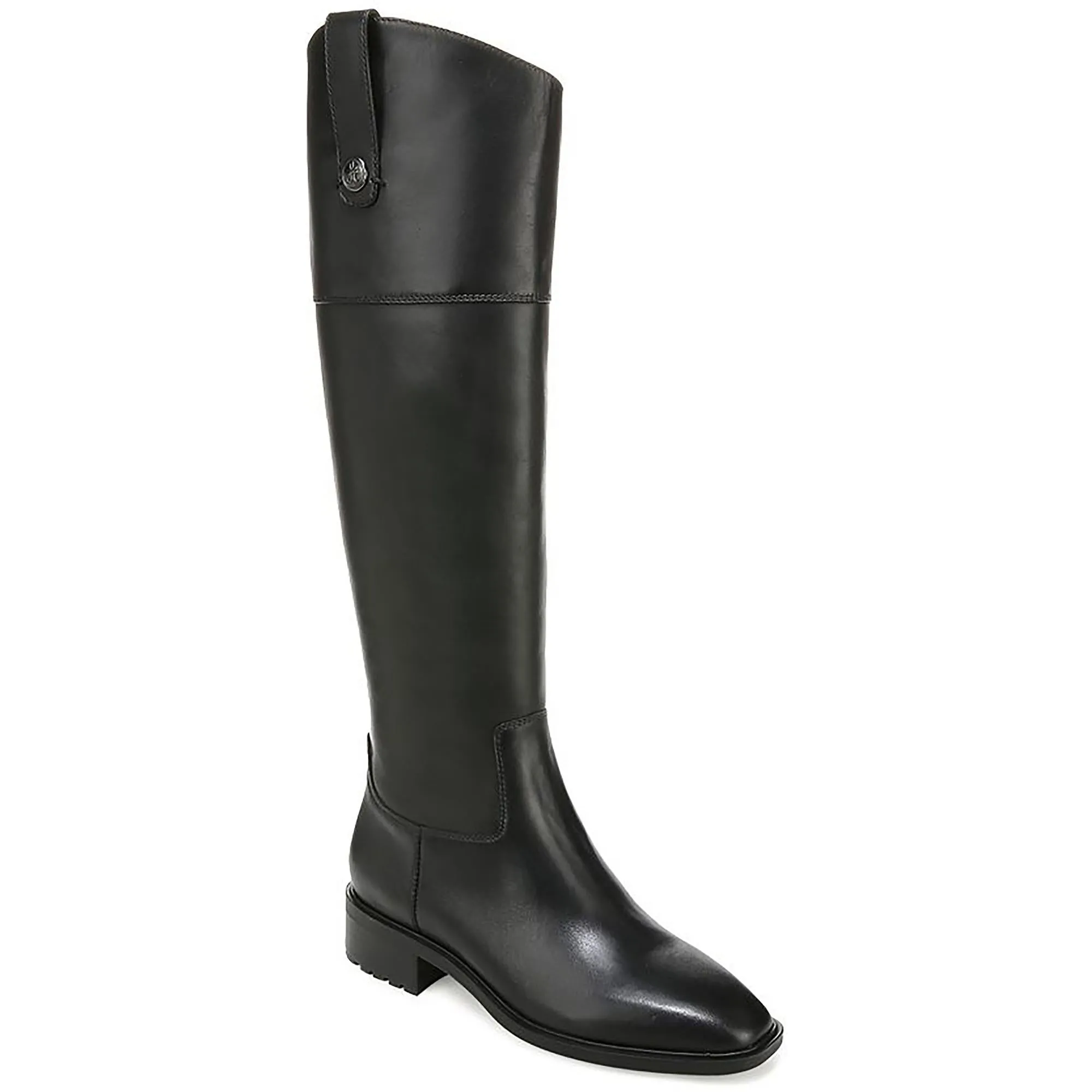 Drina ATH Womens Leather Bock Heel Knee-High Boots