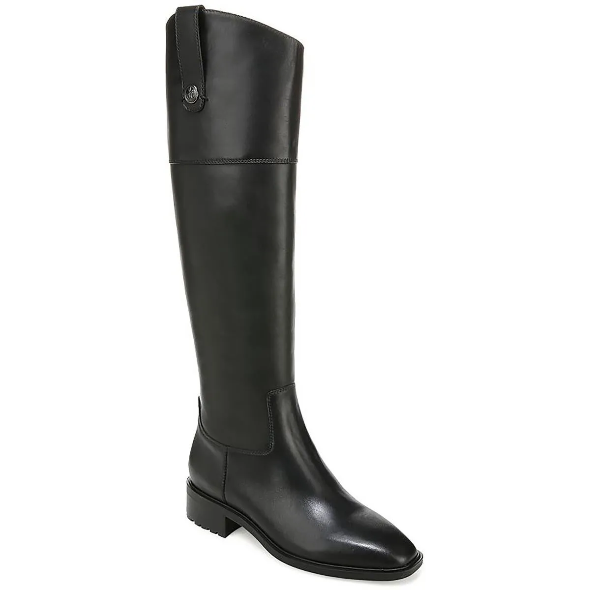 Drina ATH Womens Leather Bock Heel Knee-High Boots