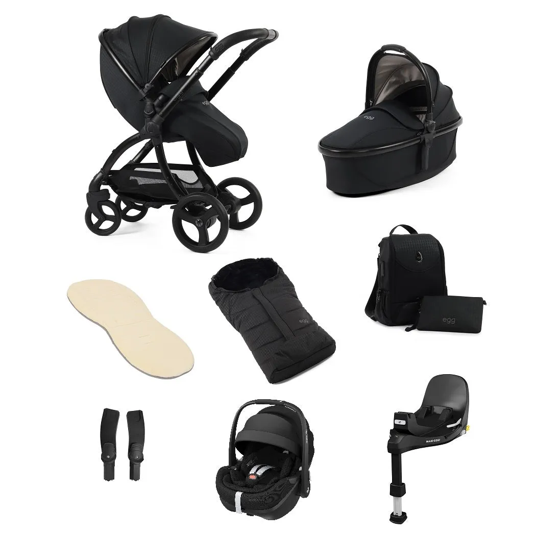 egg3 Houndstooth Black Special Edition - Luxury Bundle with Maxi-Cosi Pebble 360 Pro²
