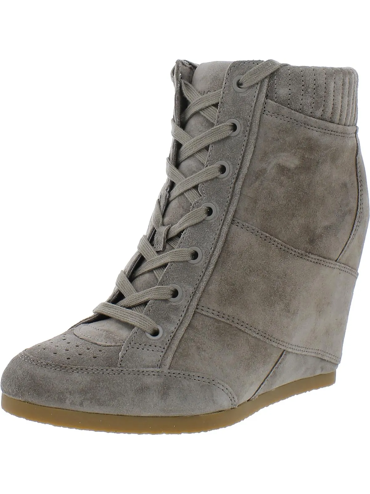 Elissa Womens Suede Covered Heel Ankle Boots