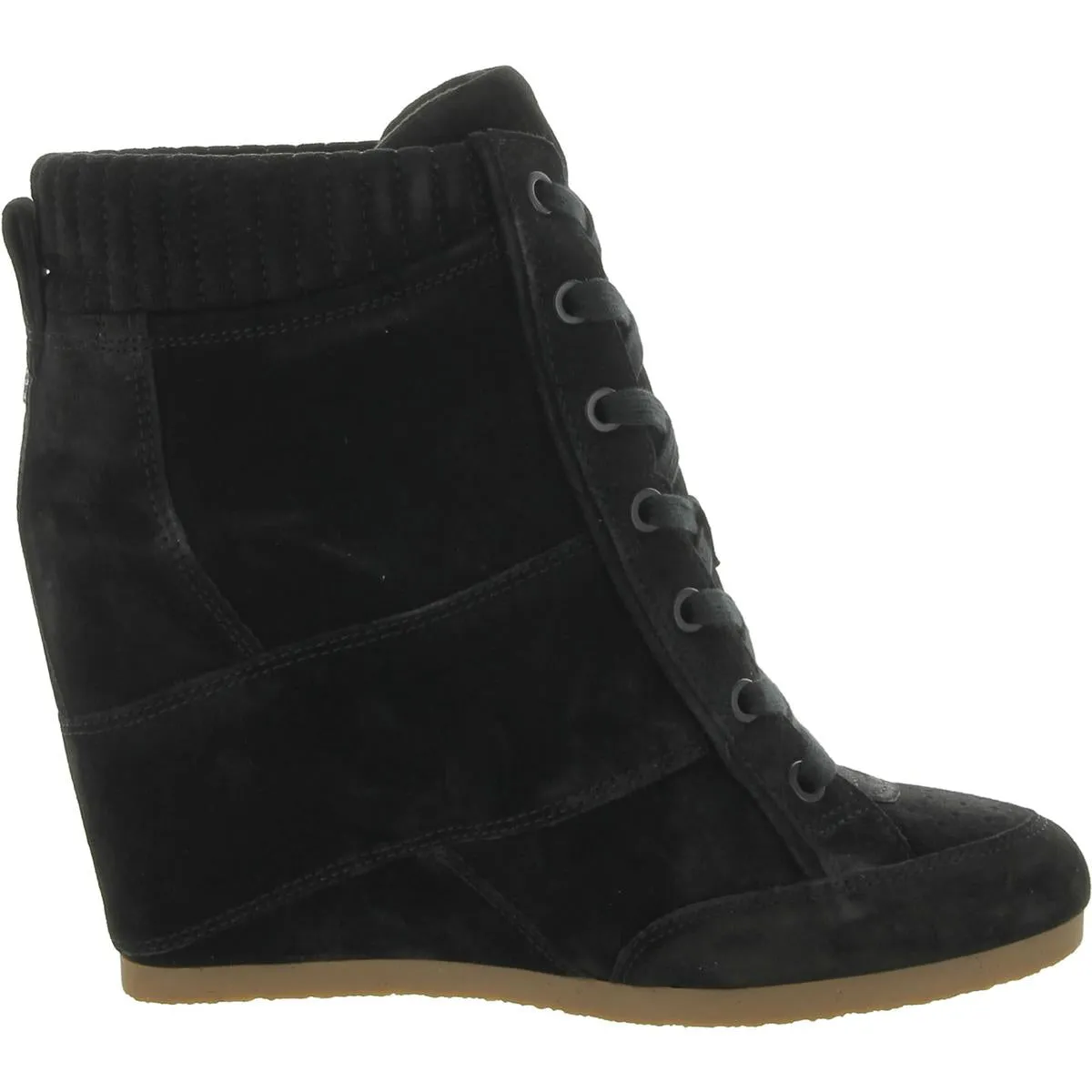 Elissa Womens Suede Covered Heel Ankle Boots