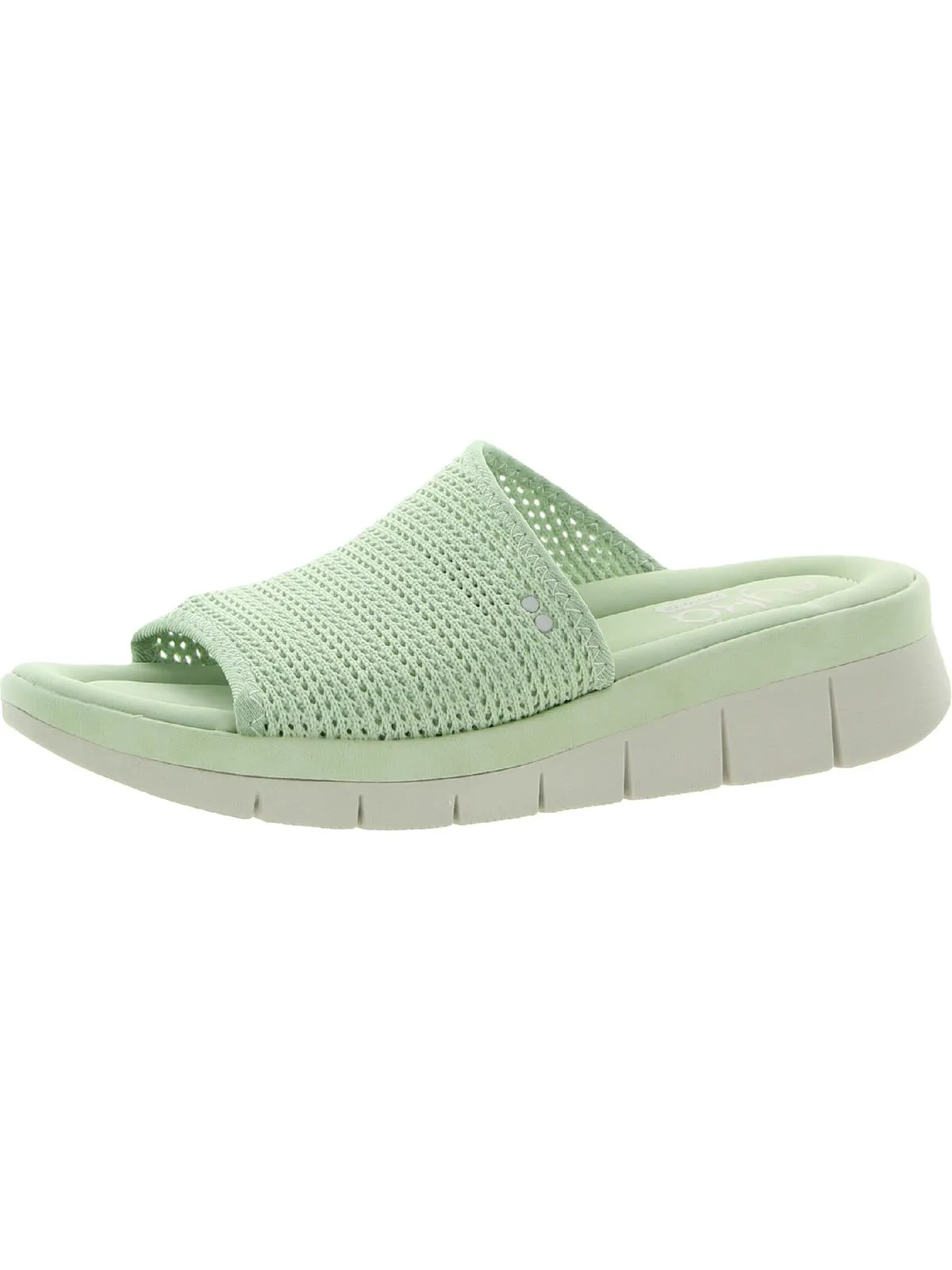 Ellie Womens Open Toe Slip On Wedge Sandals