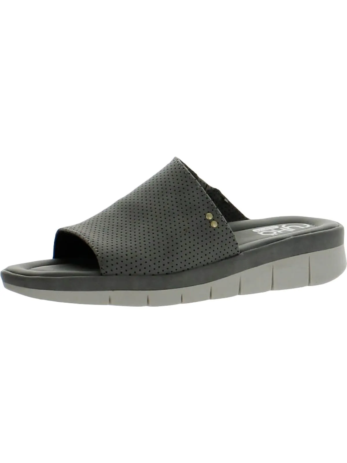Ellie Womens Open Toe Slip On Wedge Sandals