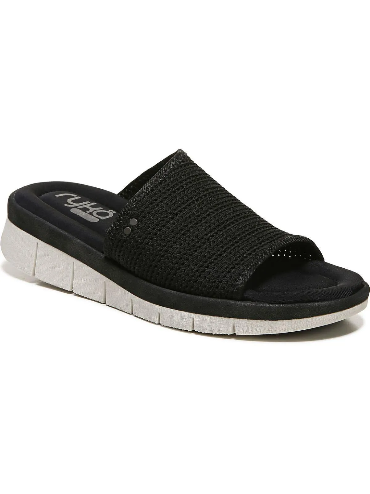 Ellie Womens Open Toe Slip On Wedge Sandals