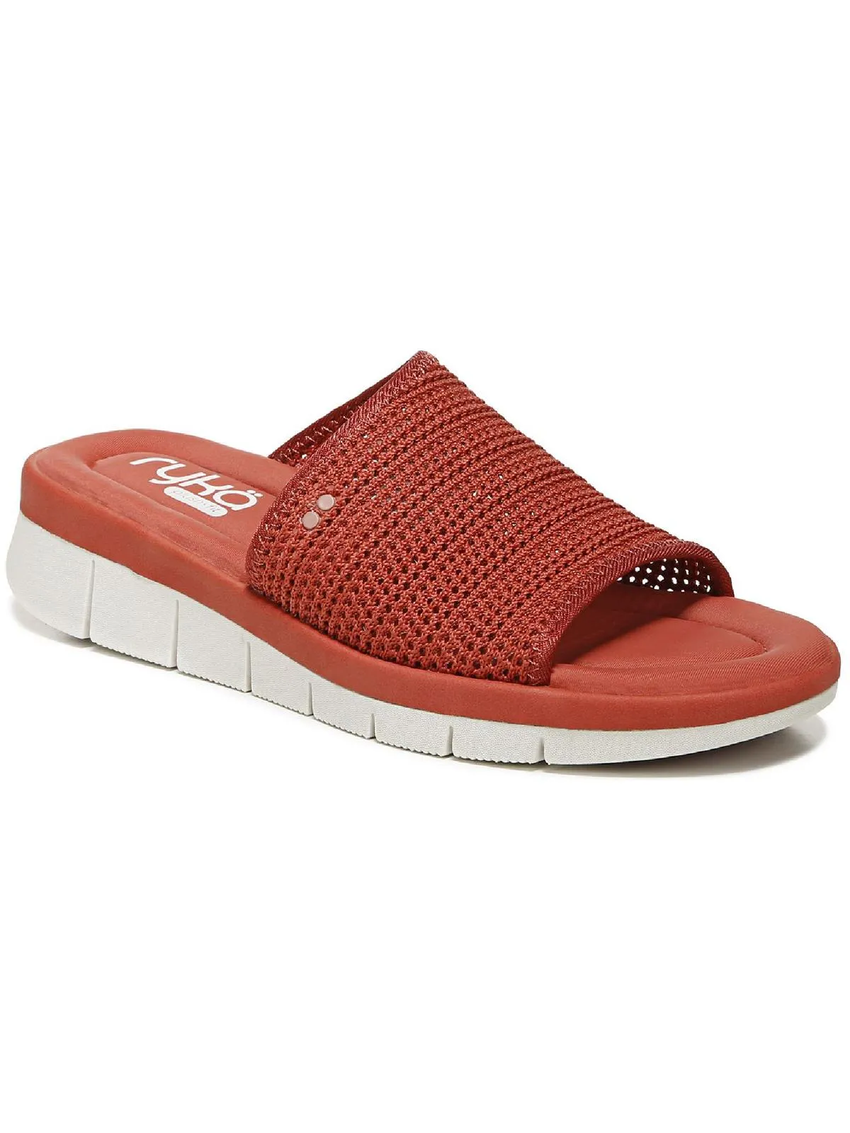 Ellie Womens Open Toe Slip On Wedge Sandals