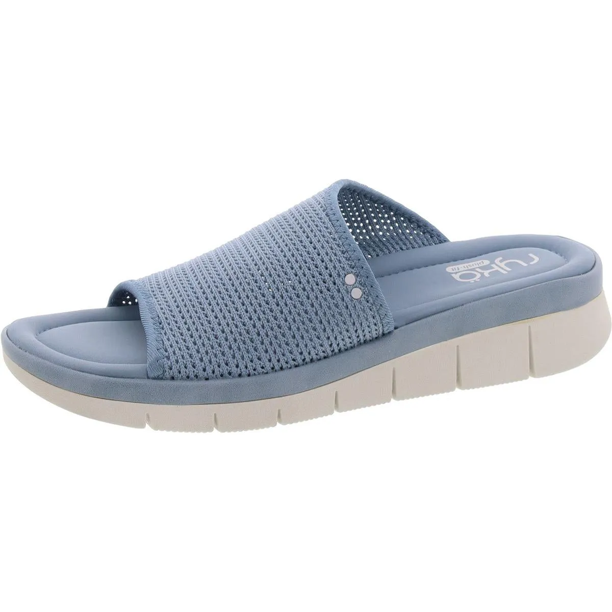 Ellie Womens Open Toe Slip On Wedge Sandals