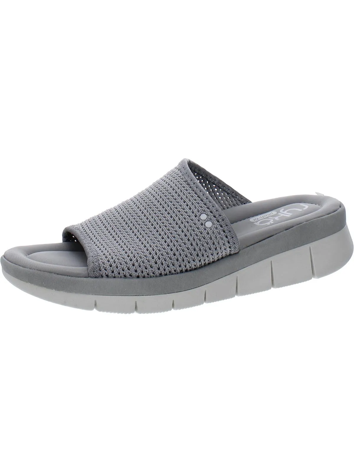 Ellie Womens Open Toe Slip On Wedge Sandals