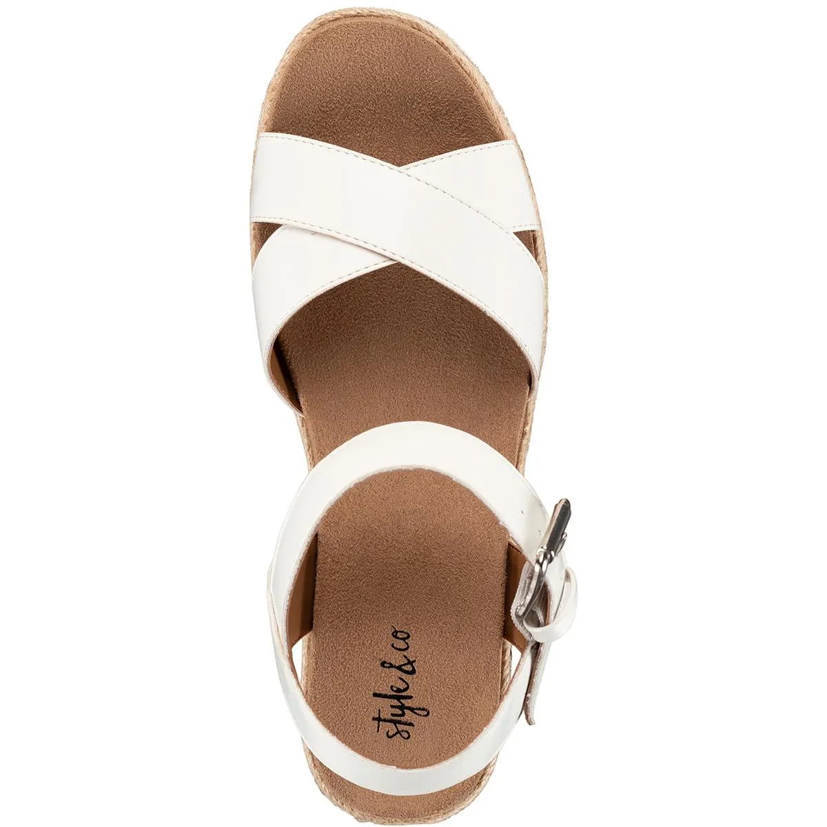 Emberr Womens Faux Leather Slingback Flatform Sandals